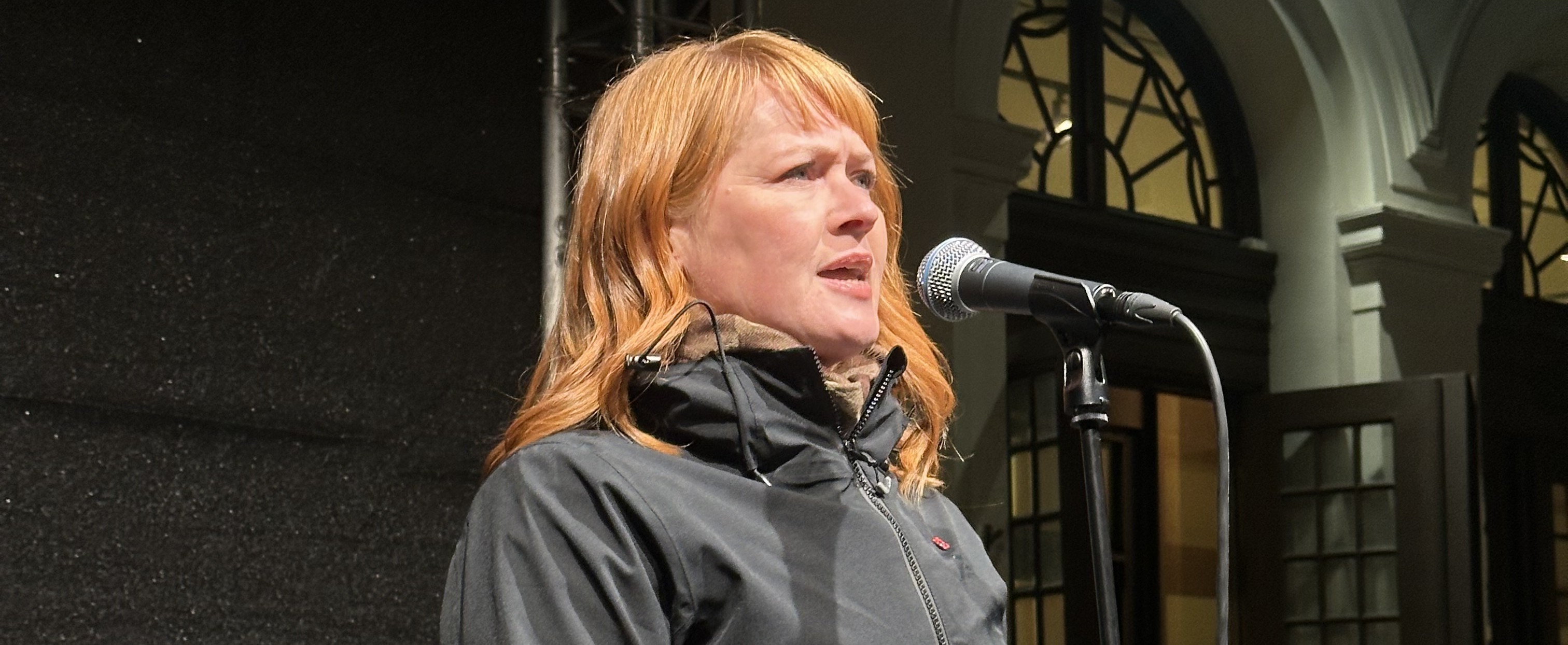 LO-leder Kine Asper Vistnes på Jernbanetorget