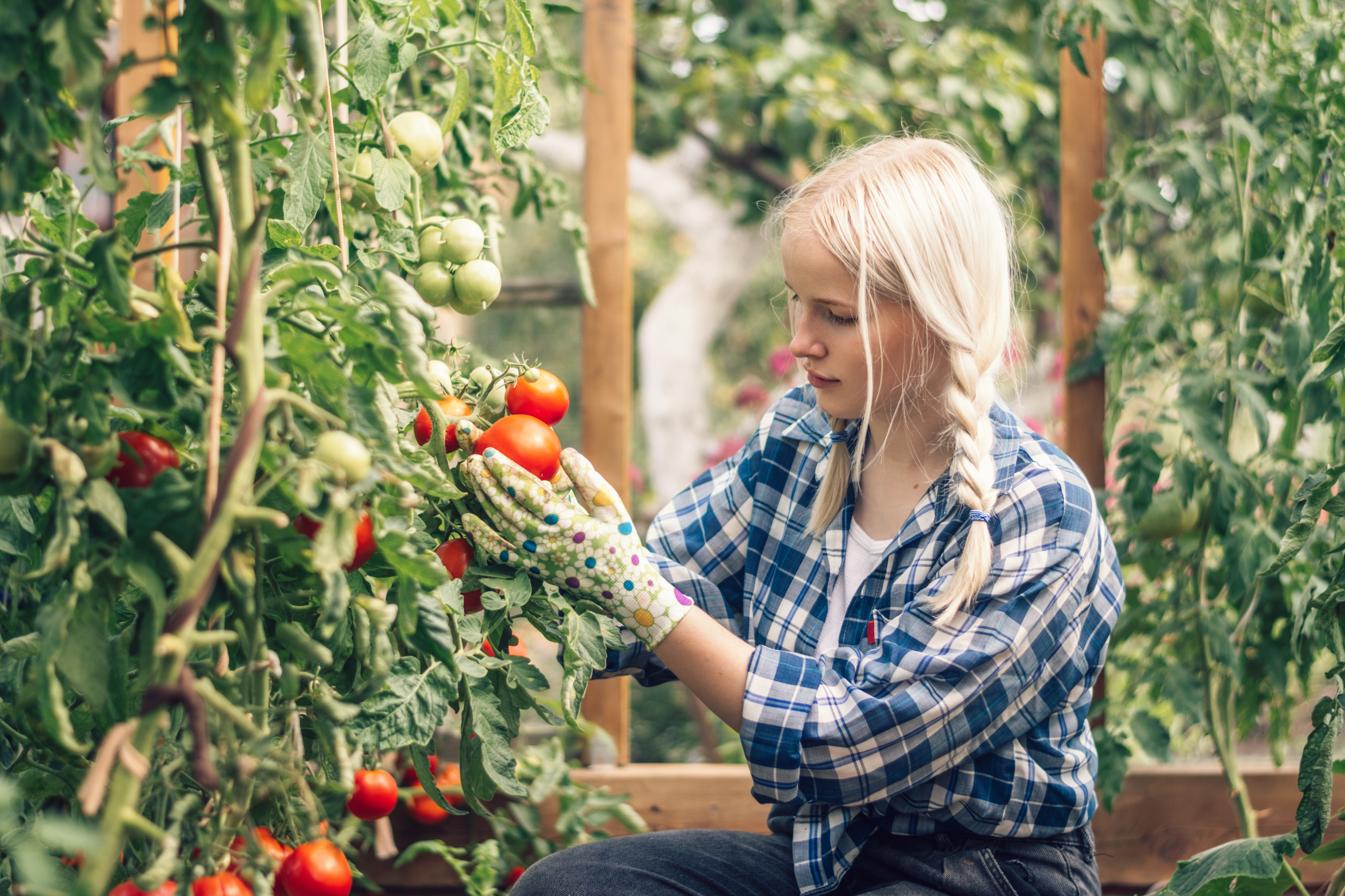 Bilde av en jente som jobber