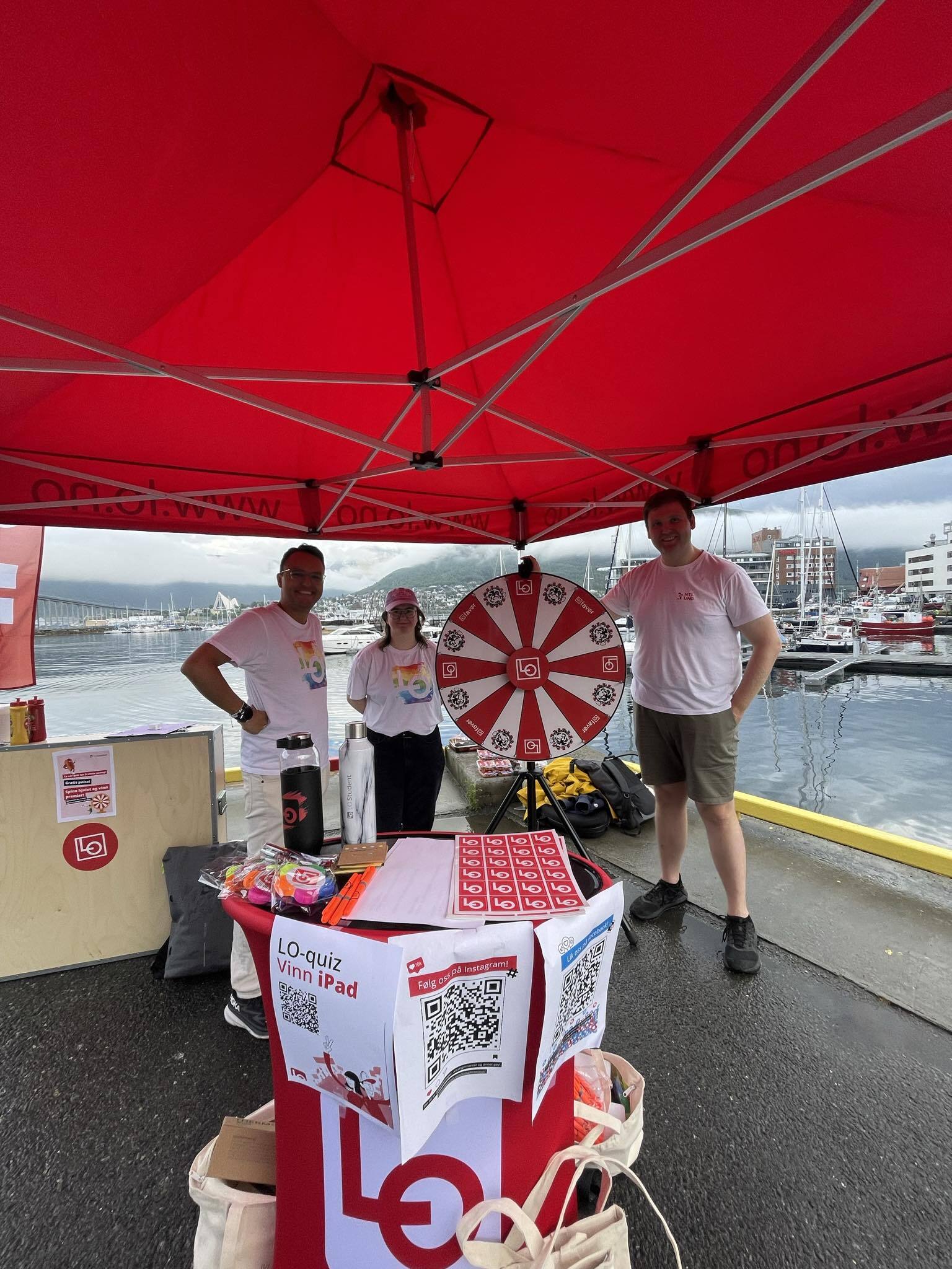 Bilde av ungdomssekretær Daniel, nestleder i LOs Ungdomsutvalg Troms Ragnhild og leder av NTL Ung John Magne