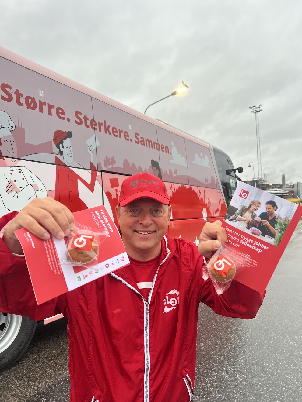 Ulf og Aleksander startet tidlig etter ferien med portaksjon på Borregaard