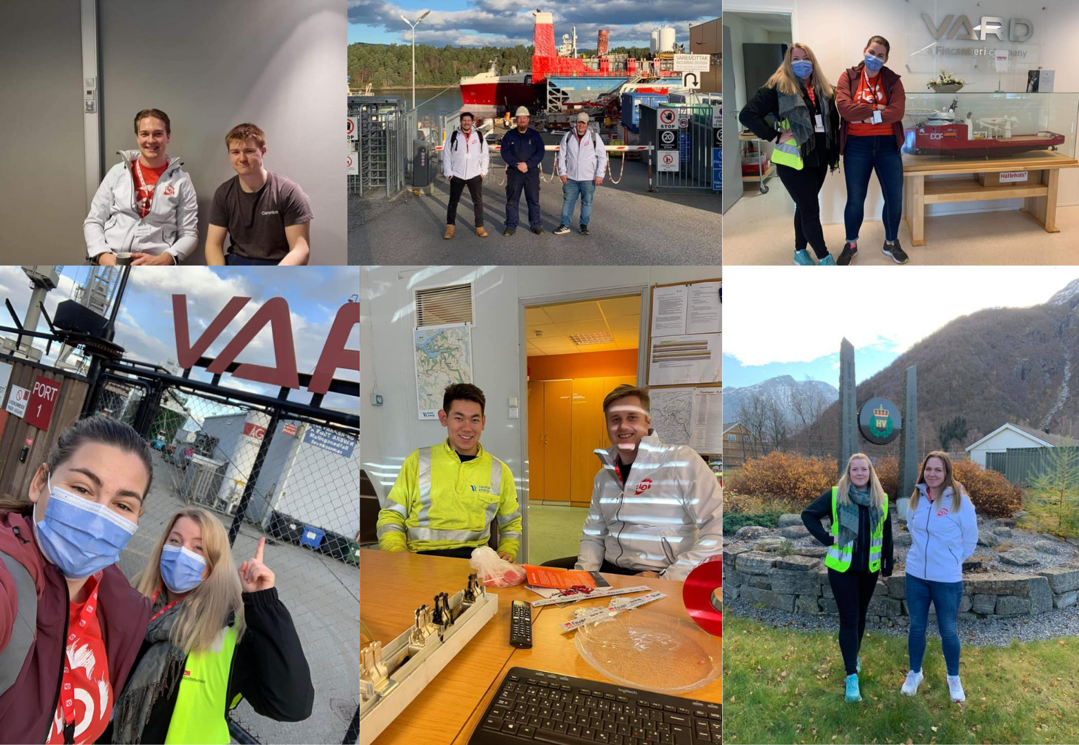 Bilde collage fra besøk under patruljen