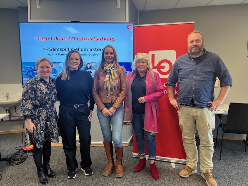 De valgte i LOs luftfartsutvalg på Torp sammen med LOs nestleder Sissel Skoghaug.