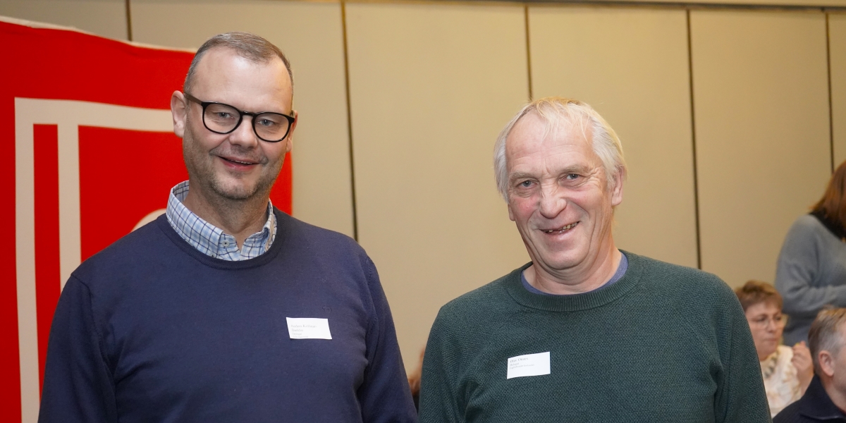 Anders og Olav portrettert i LO Innlandets regionkonferanse