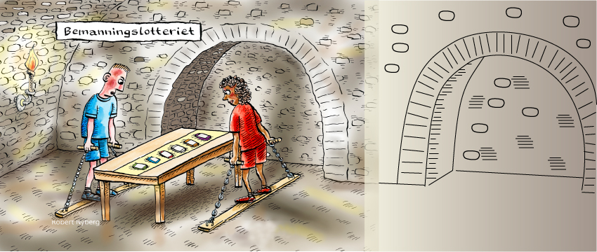 Tegning av konkurrerende til jobb