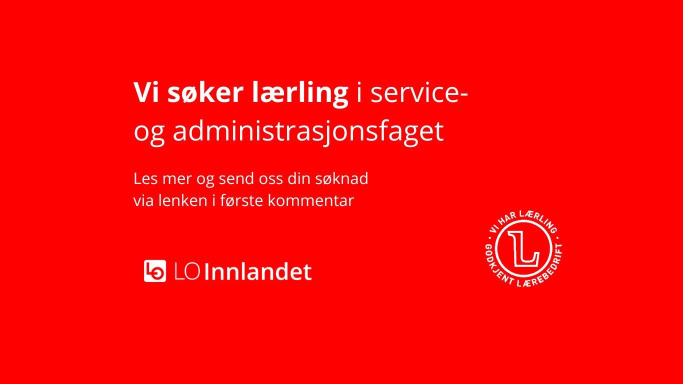 Plakat med utlysning av lærlingeplass
