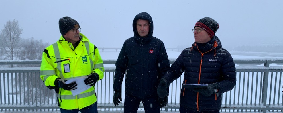 NLF, LO og NHO sin representant i snøvær