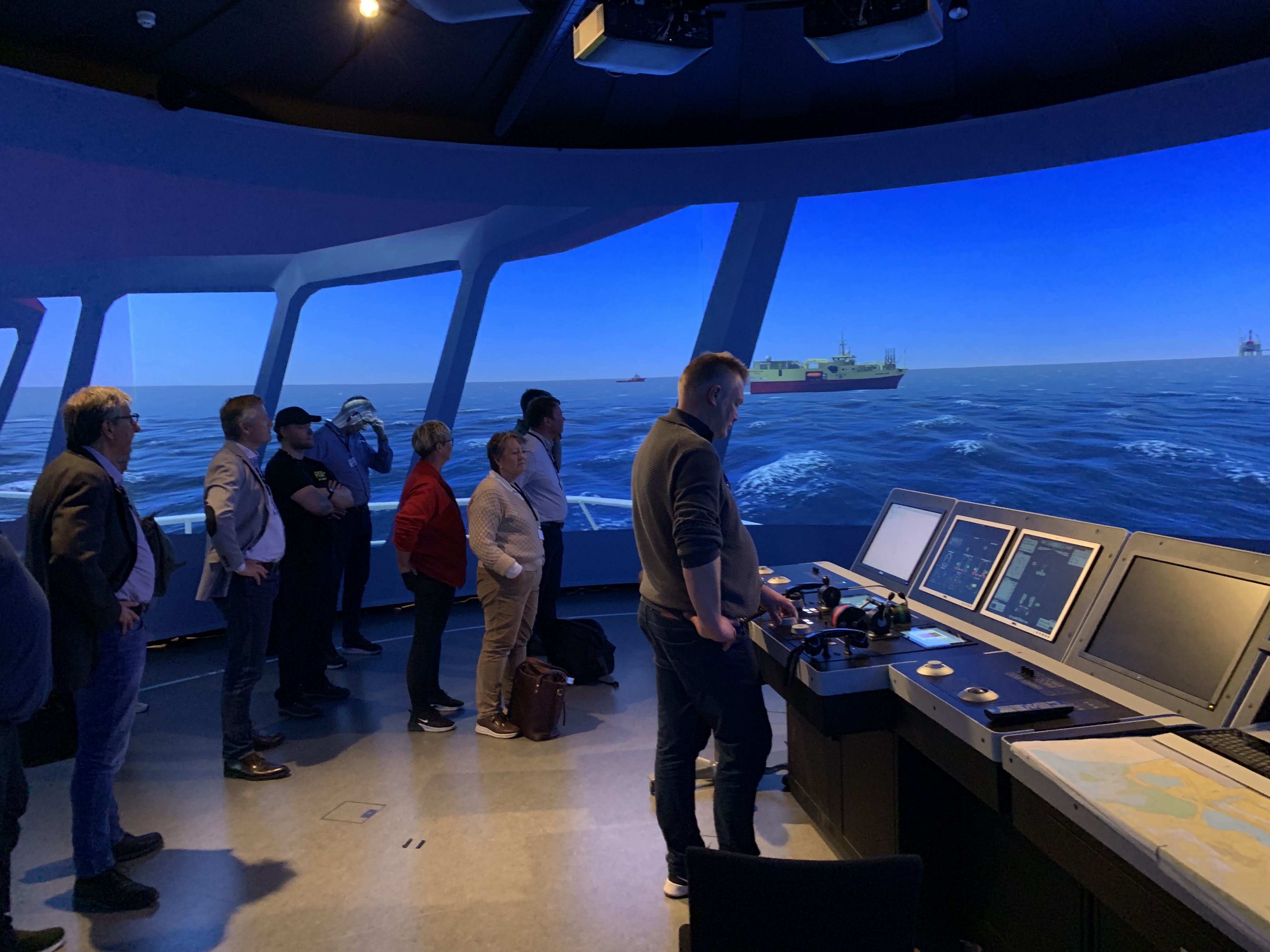 Beredskap i en simulator.