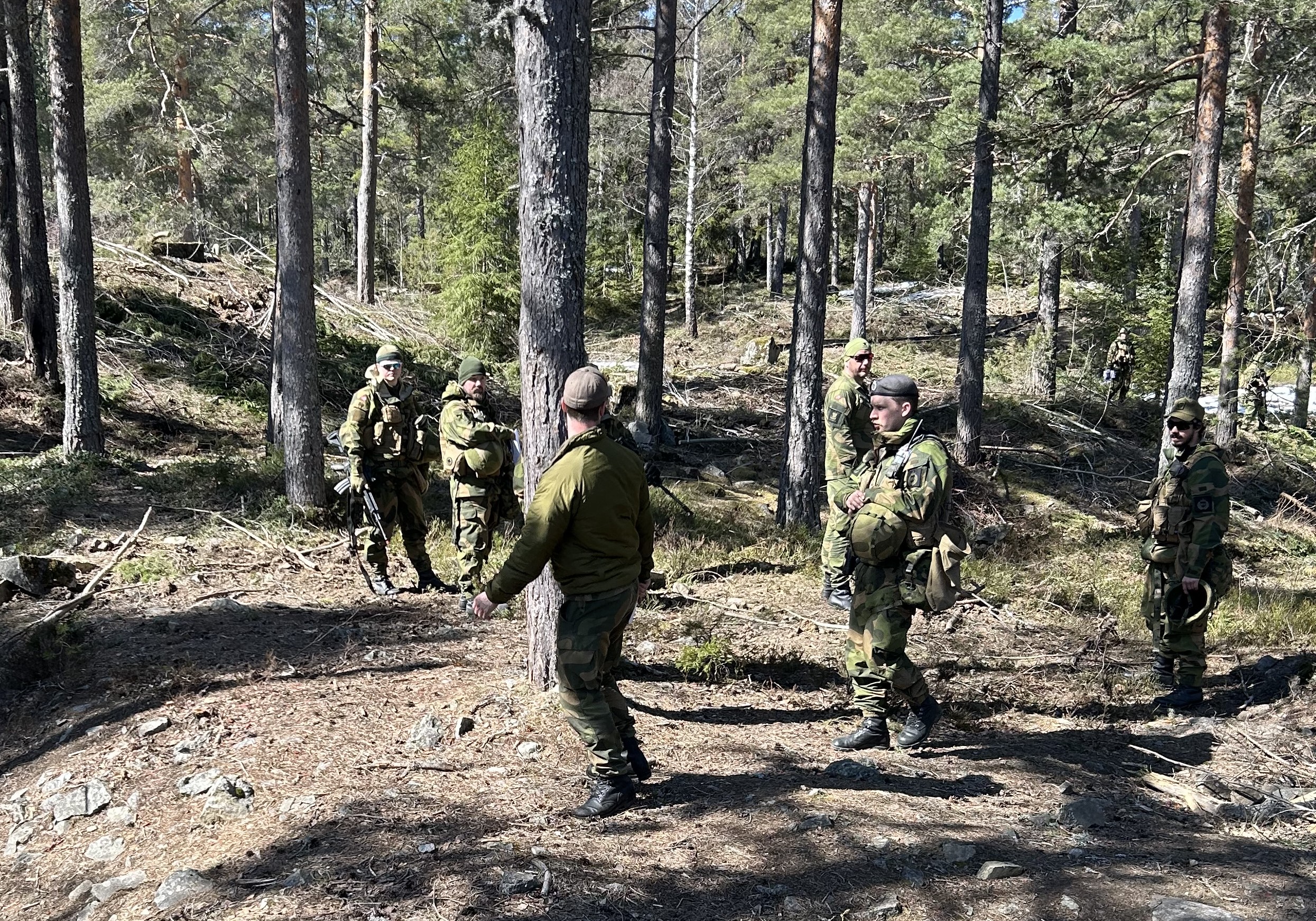 Soldater fra HV03 i trening på Heistadmoen