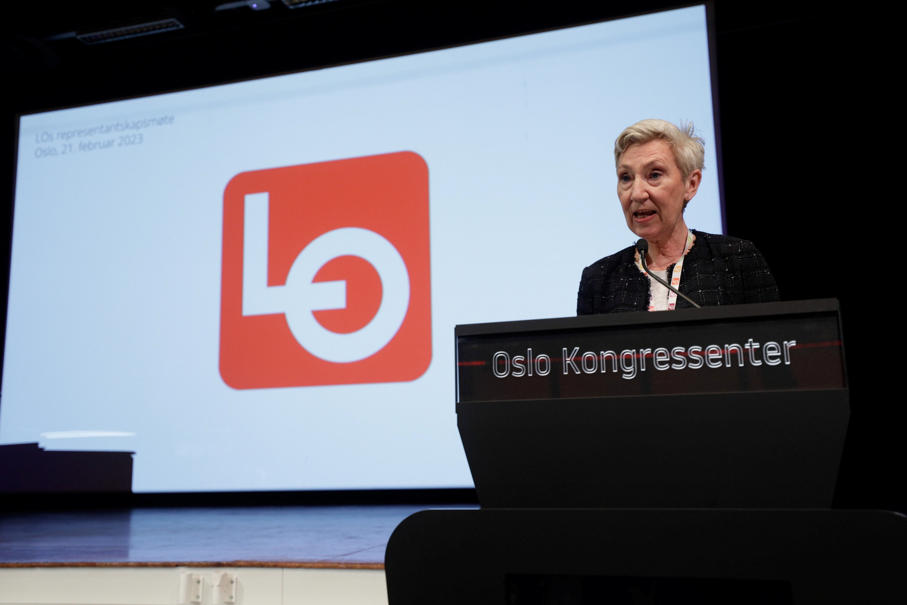 Bilde av LO-leder Peggy Hessen Følsvik.