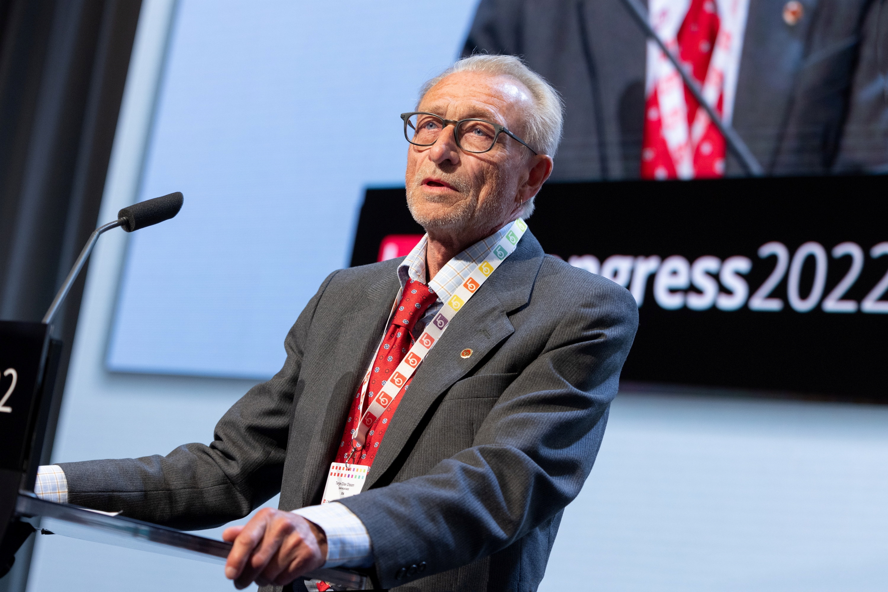 Bilde av Terje Ohlsson på LO-kongressen.