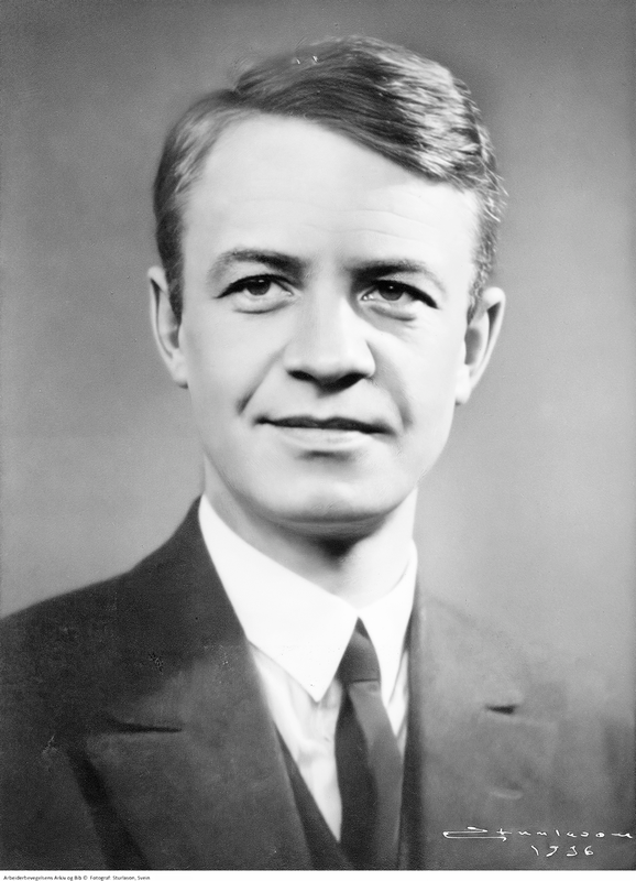 Bildet viser Viggo Hansteen, lederen av LOs juridiske kontor under den tyske okkupasjonen.