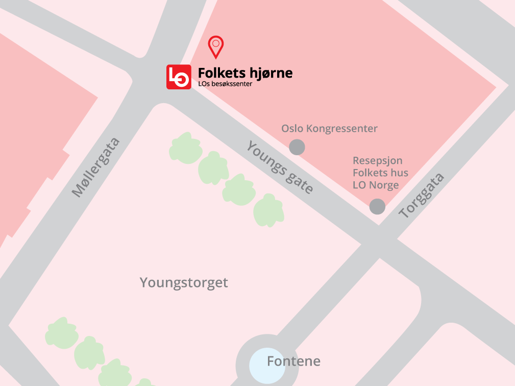 Bilde av hvor Folkets hjørne befinner seg