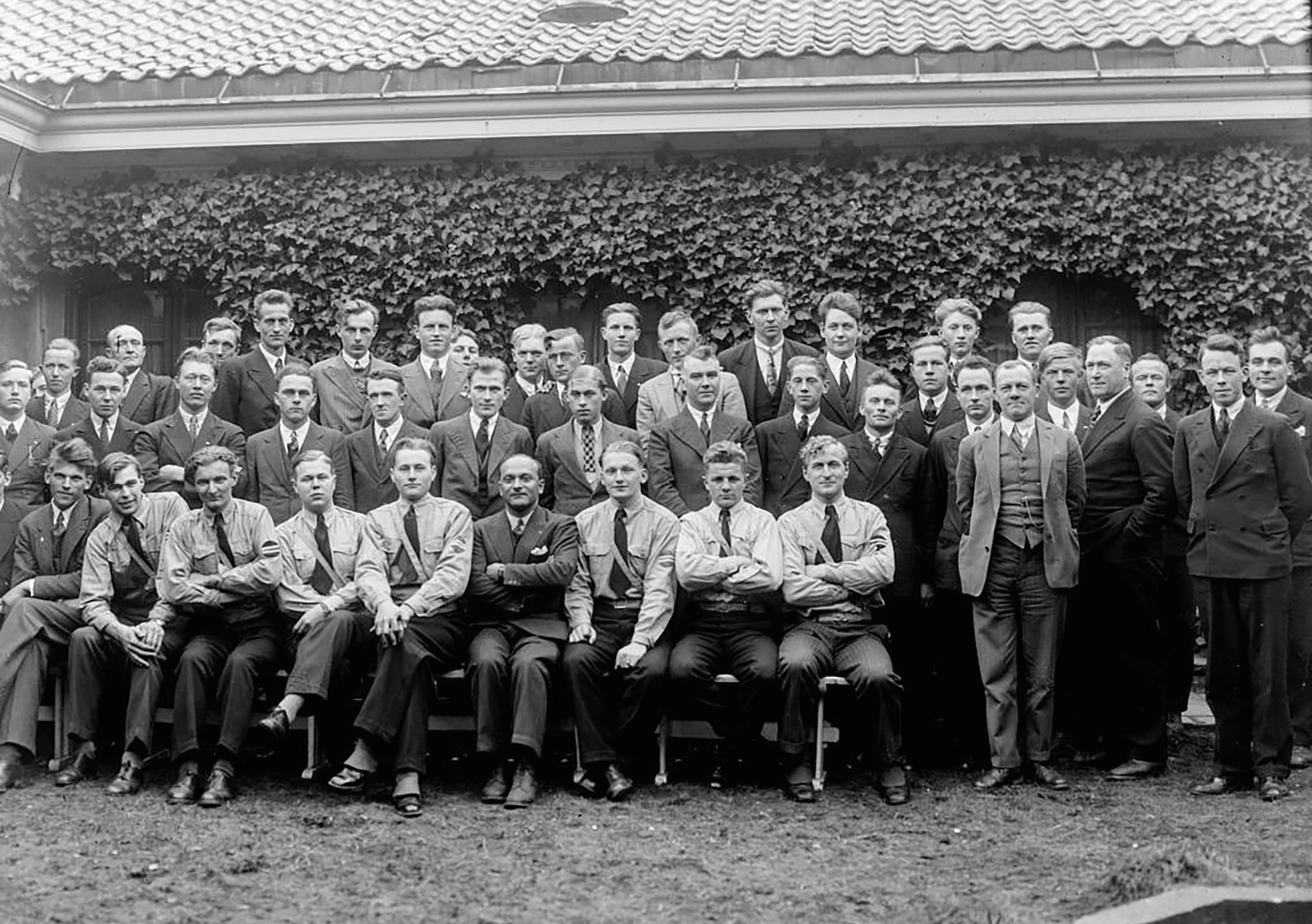 Fedrelandslagets riksmøte i Fevik i 1934. Foto: Thorstein Knutson Samland / Universitetsbiblioteket i Bergen.