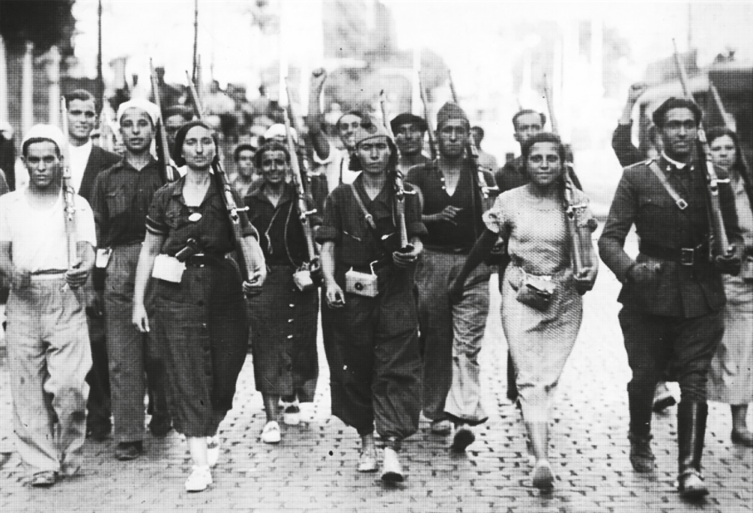 Den spanske arbeiderklassen var den eneste som klarte å organisere en effektiv motstand og slå tilbake et fascistisk kuppforsøk. På bildet ser vi en av de kvinnelige militsene i Madrid i juli 1936.